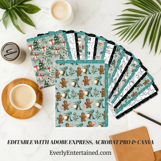 Christmas A5 Planner Dividers 10 Tabs