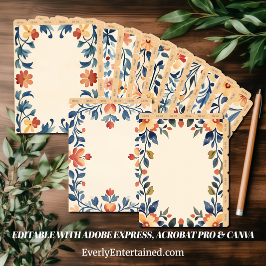 Villa Bloom 12 Tab Dividers